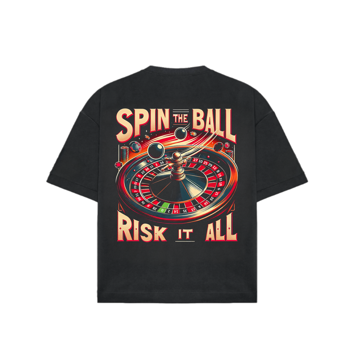 "Spin The Ball Risk It All" Graphic Tee – ROULETTE COLLECTION